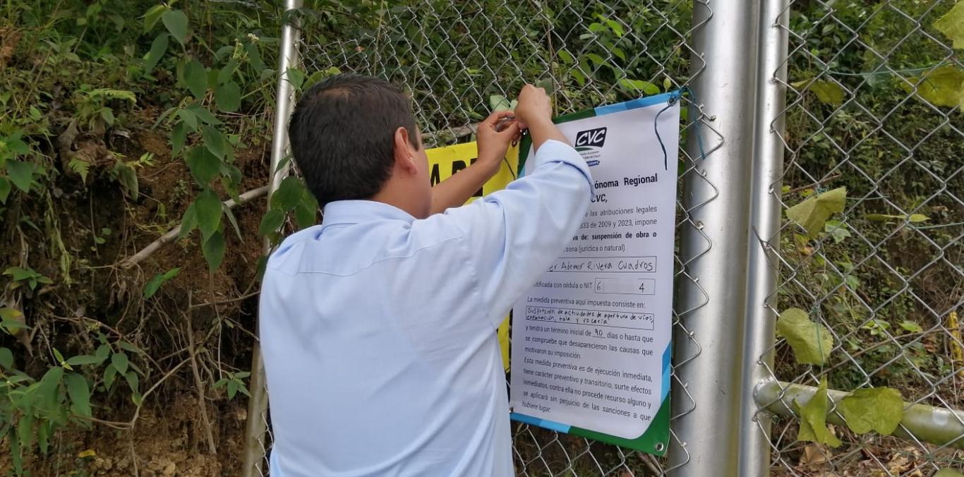 CVC IMPONE MEDIDA PREVENTIVA EN EL SECTOR DE LA BUITRERA, EN PALMIRA