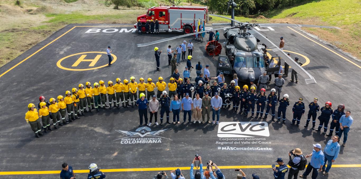 CALI TIENE EL PRIMER HELIPUNTO DEL PAÍS PARA CONTROL DE INCENDIOS FORESTALES