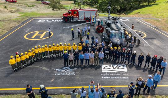 CALI TIENE EL PRIMER HELIPUNTO DEL PAÍS PARA CONTROL DE INCENDIOS FORESTALES